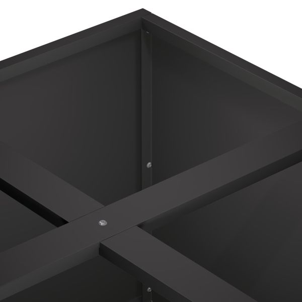 Градинска саксия Черно 100 x 100 x 50 cm