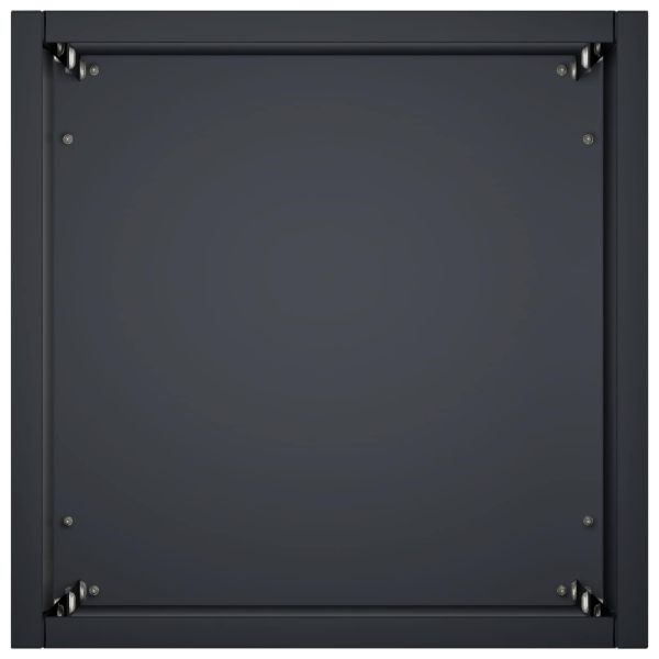 Градинска саксия 2 бр. Антрацит 20 x 20 x 75 см