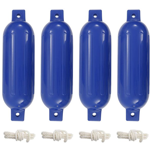 Броня за лодка 4 бр синя Ø 14x50 см PVC