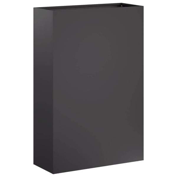 Градинска саксия 2 бр. Черно 50 x 20 x 75 см