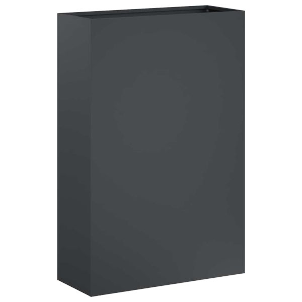 Градинска саксия 2 бр. Антрацит 40 x 20 x 75 см