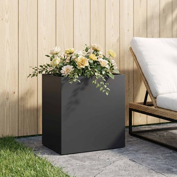 Градинска саксия Черно 50 x 30 x 40 см
