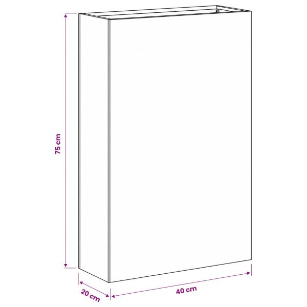 Градинска саксия Антрацит 40 x 20 x 75 см