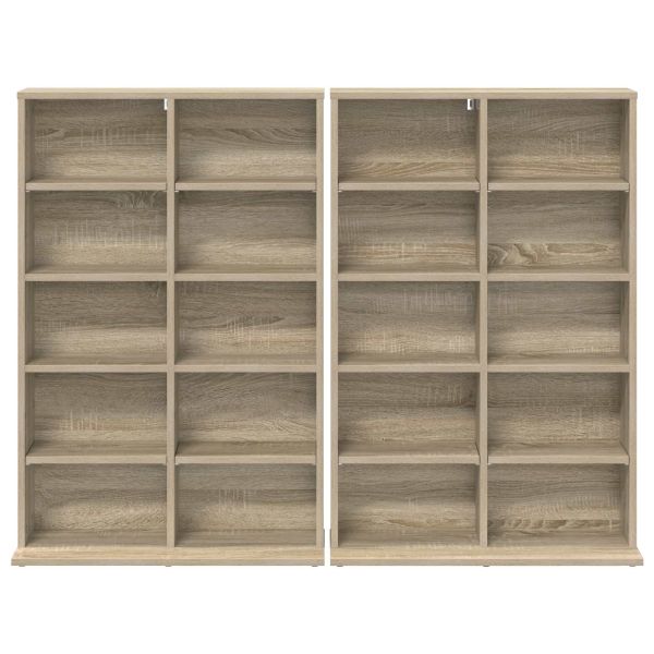 Кабинет за CD 2 бр. Дъб сонома 65 x 23,5 x 97,5 см