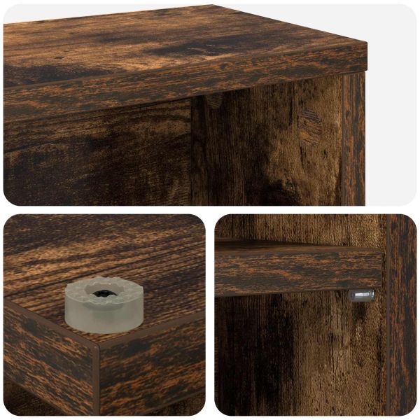 Кабинет за CD Опушен дъб 65 x 23,5 x 97,5 см