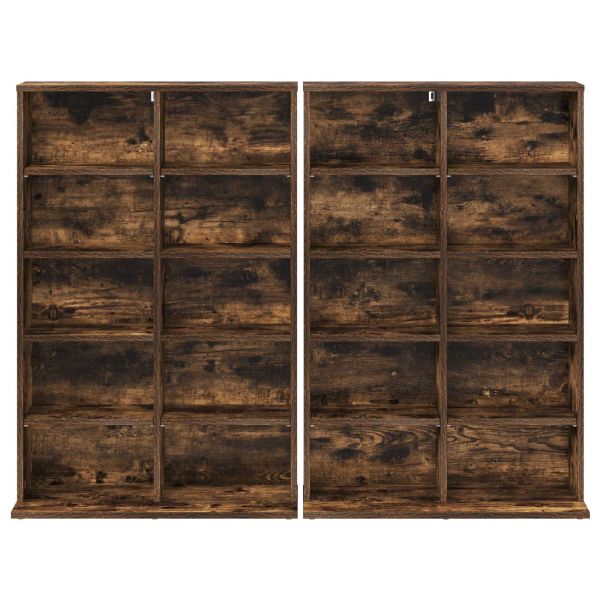 Кабинет за CD 2 бр. Опушен дъб 65 x 23,5 x 97,5 см