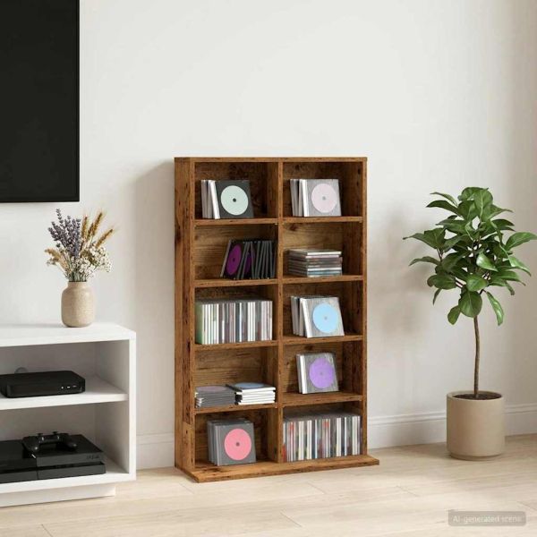Кабинет за CD Старо дърво 65 x 23,5 x 97,5 см