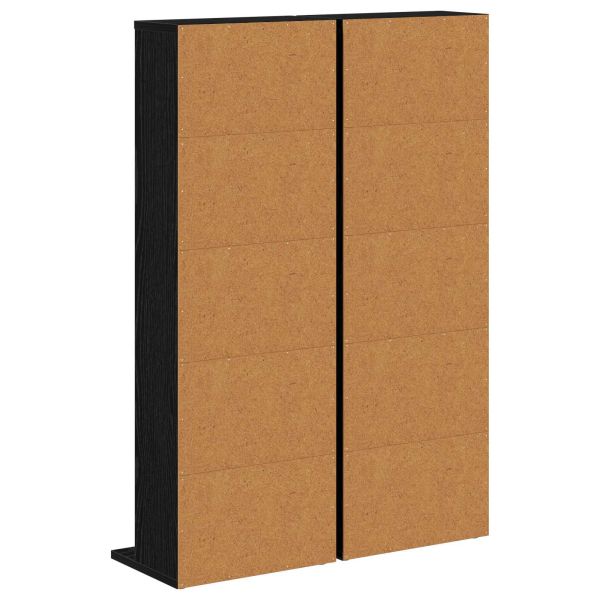 Кабинет за CD 2 бр. Черен дъб 33 x 23,5 x 97,5 см
