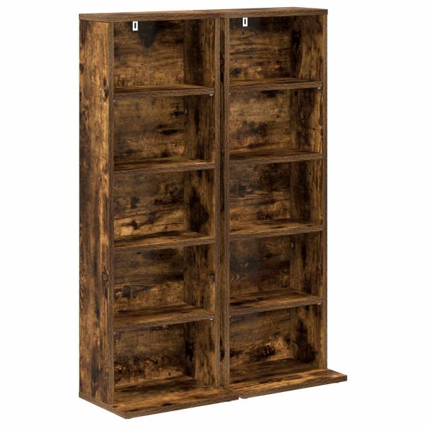 Кабинет за CD 2 бр. Опушен дъб 33 x 23,5 x 97,5 см