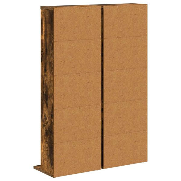 Кабинет за CD 2 бр. Опушен дъб 33 x 23,5 x 97,5 см