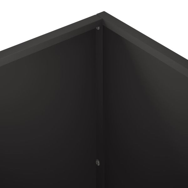 Градинска саксия 2 бр. Черно 80 x 50 x 50 см