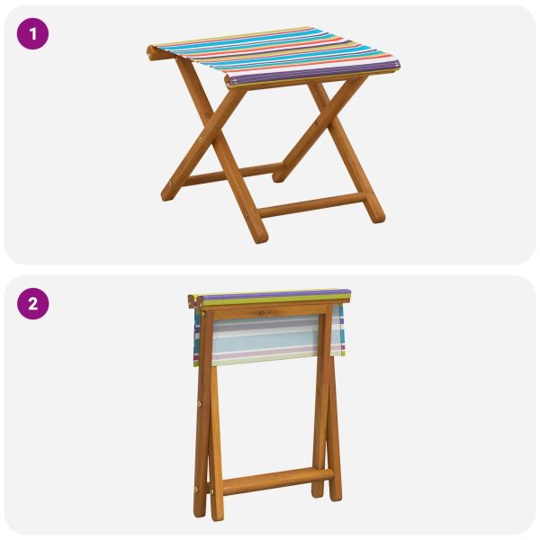 Шезлонг 2 pcs Плътно евкалиптово дърво Многоцветен