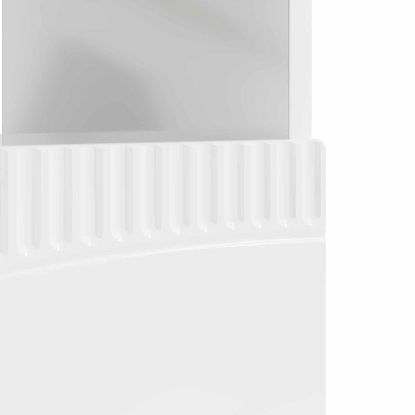 LED телевизионен кабинет Бял гланц Инженерна дървесина