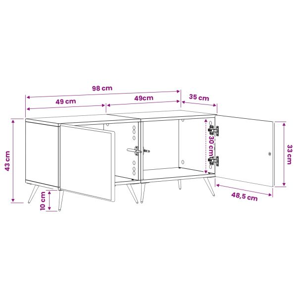 ТВ шкаф Опушен дъб Инженерна дървесина
