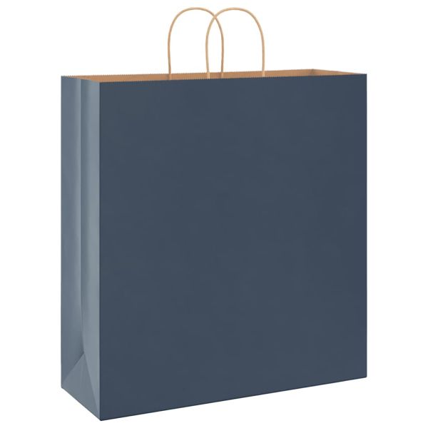 Хартиени торбички 250 бр с дръжки сини 45x17x48 см