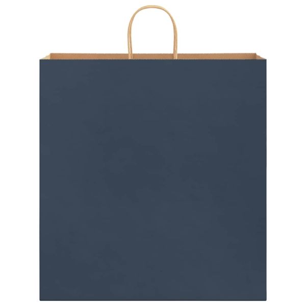 Хартиени торбички 250 бр с дръжки сини 45x17x48 см
