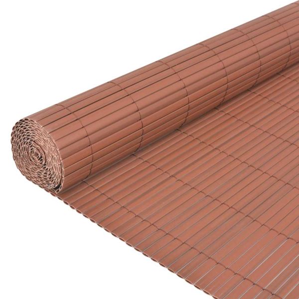 Градска ограда Кафяво 150 x 500 cm ПВЦ