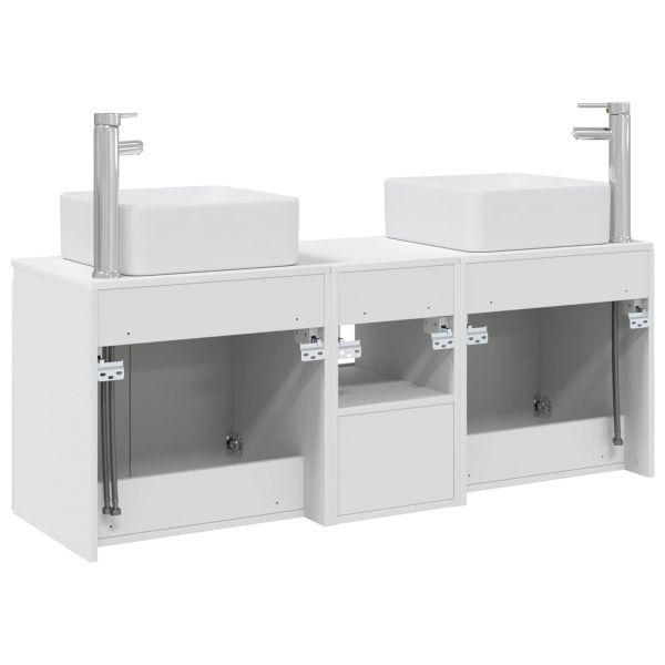 Комплект шкафове за баня 3 бр. Бяло 53 x 35 x 63 см