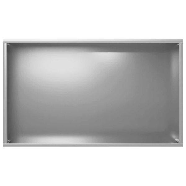 Градинска саксия 2 бр. Сребристо 50 x 30 x 75 см