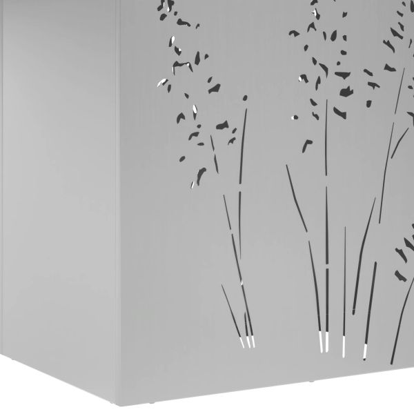 Градинска саксия 2 бр. Сребристо 50 x 30 x 75 см