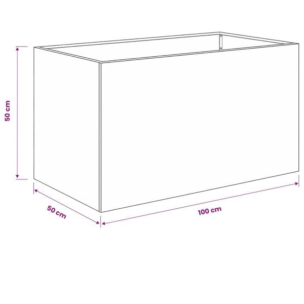Градинска саксия Антрацит 100 x 50 x 50 cm