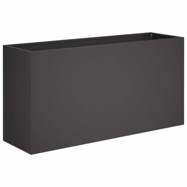 Градинска саксия 2 бр. Черно 100 x 30 x 50 cm