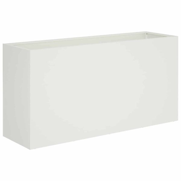 Градинска саксия Бяло 100 x 30 x 50 cm