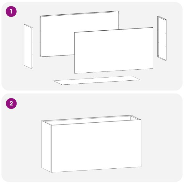 Градинска саксия Бяло 100 x 30 x 40 см