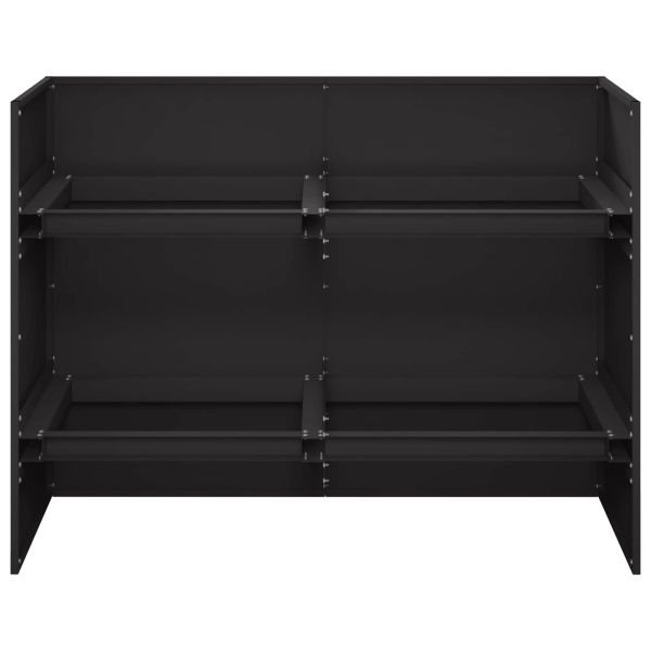 Градинска саксия Черно 80 x 40 x 60 cm