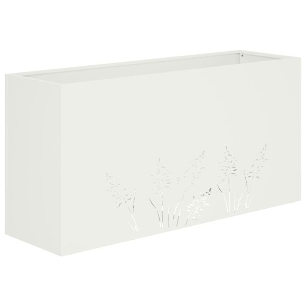 Градинска саксия Бяло 100 x 20 x 49 см
