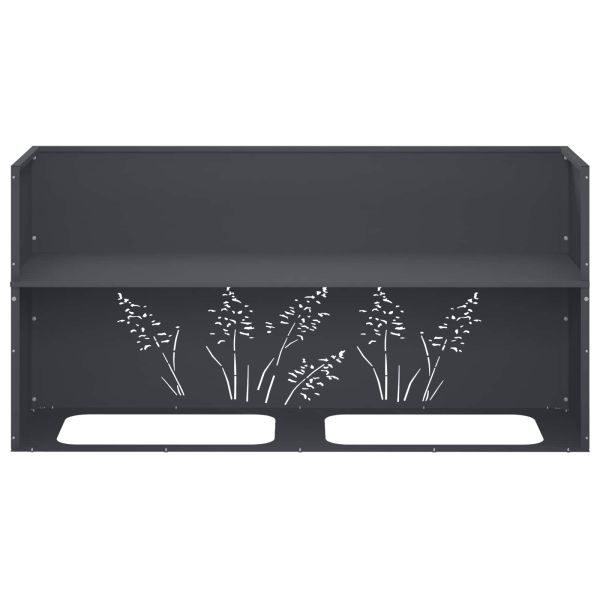 Градинска саксия 2 бр. Антрацит 100 x 20 x 49 см