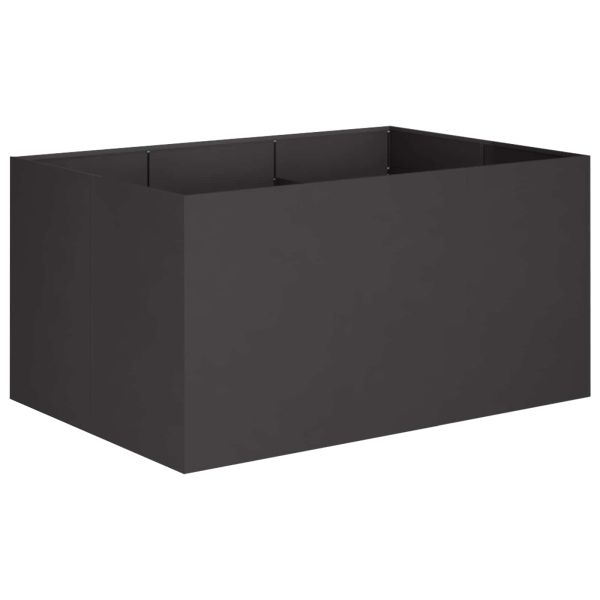 Градинска саксия Черно 120 x 80 x 60 см