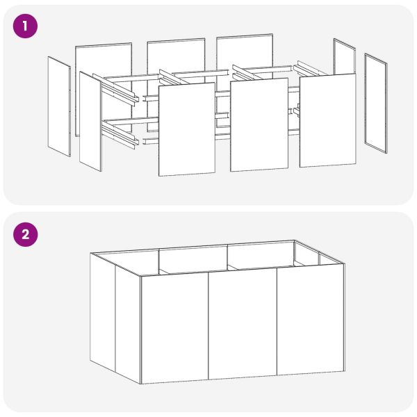 Градинска саксия Антрацит 120 x 80 x 60 см