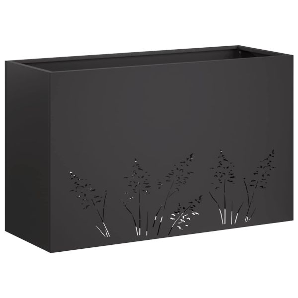 Градинска саксия Черно 80 x 20 x 49 см