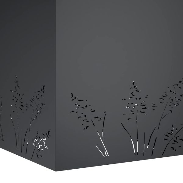 Градинска саксия 2 бр. Антрацит 50 x 50 x 49 cm