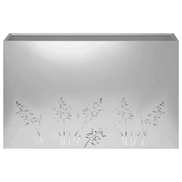 Градинска саксия 2 бр. Сребристо 80 x 30 x 49 см