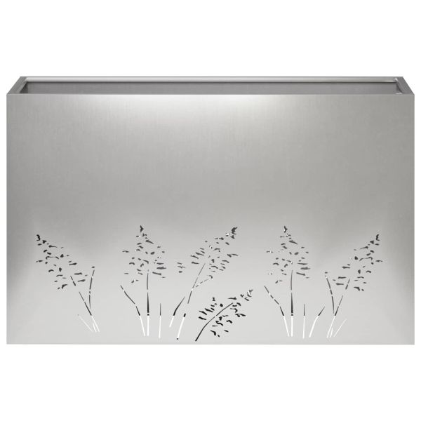 Градинска саксия 2 бр. Сребристо 80 x 30 x 49 см
