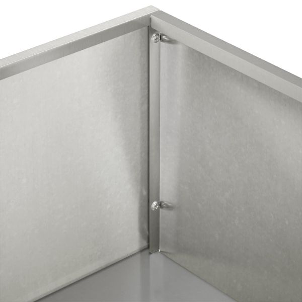 Градинска саксия 2 бр. Сребристо 80 x 30 x 49 см