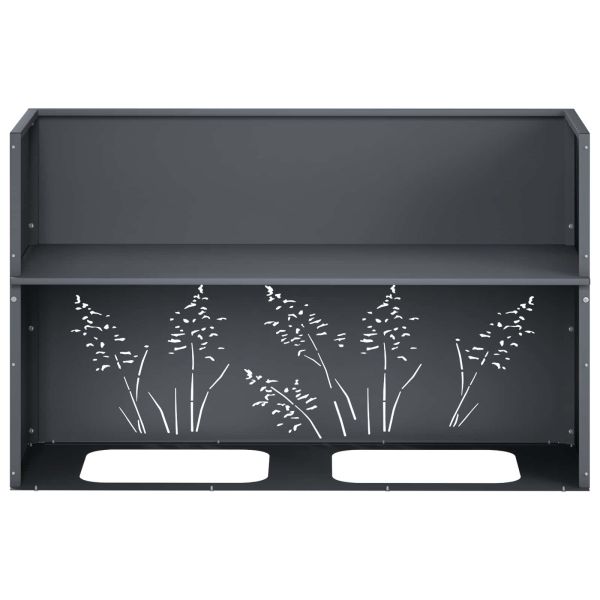 Градинска саксия 2 бр. Антрацит 80 x 30 x 49 см
