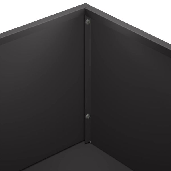 Градинска саксия 2 бр. Черно 80 x 30 x 49 см