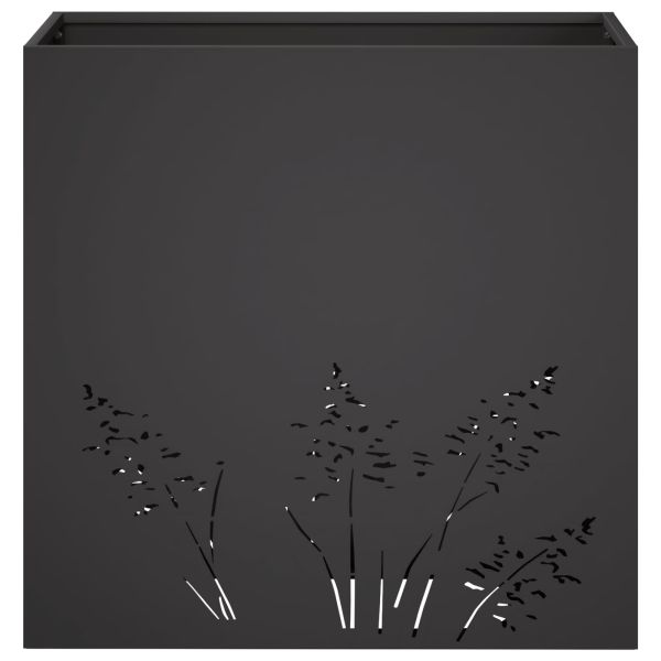 Градинска саксия 2 бр. Черно 50 x 30 x 49 см
