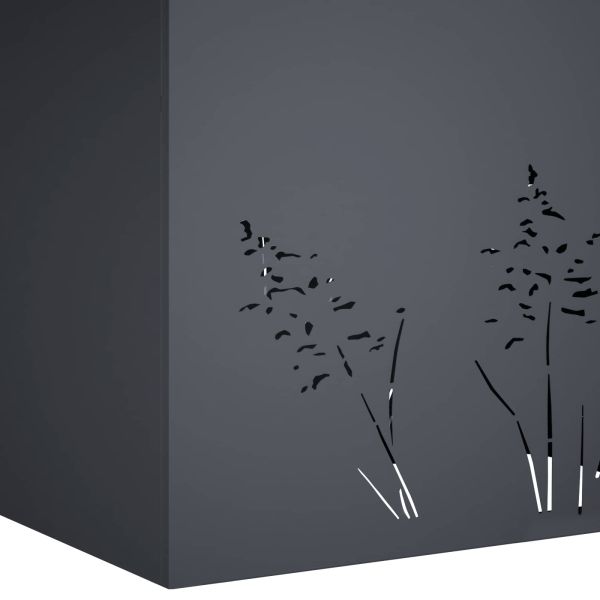 Градинска саксия 2 бр. Антрацит 50 x 30 x 49 см