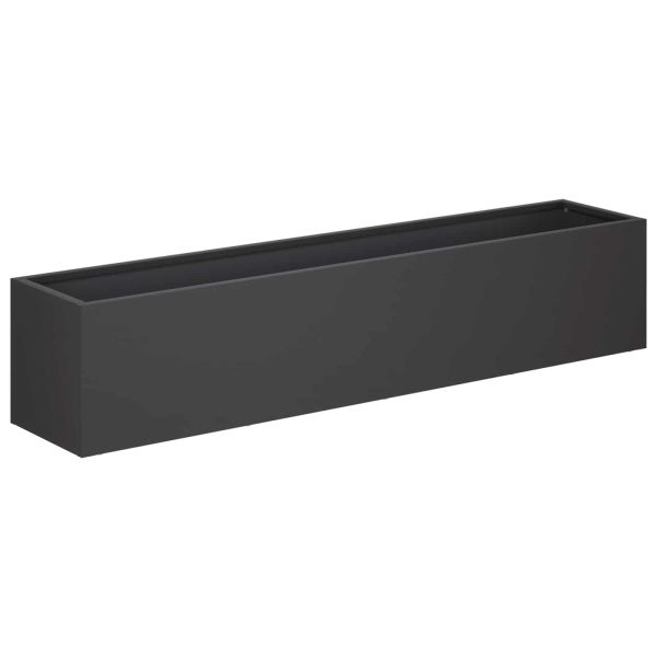 Градинска саксия 2 бр. Черно 100 x 20 x 20 см
