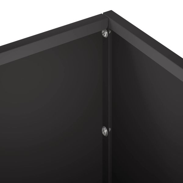 Градинска саксия 2 бр. Черно 100 x 20 x 20 см