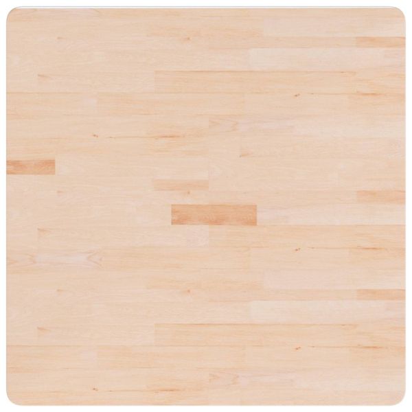 Квадратен плот за маса, 80x80x4 см, необработен дъб масив