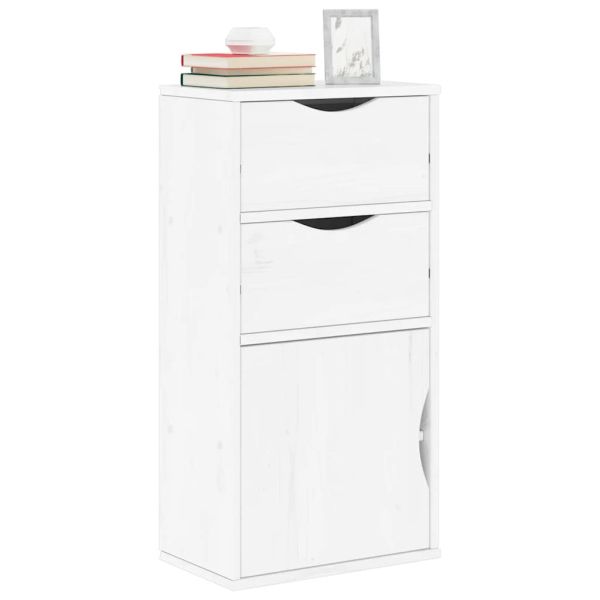 Страничен шкаф с чекмеджета ODDA White 40x24x79 cm