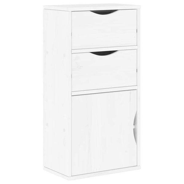 Страничен шкаф с чекмеджета ODDA White 40x24x79 cm