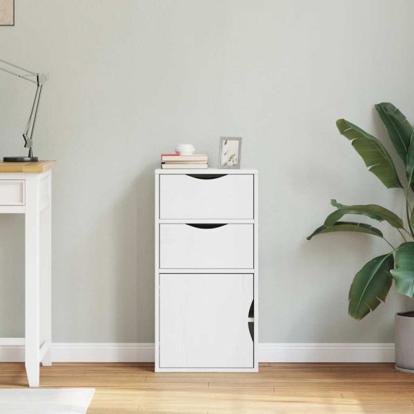 Страничен шкаф с чекмеджета ODDA White 40x24x79 cm