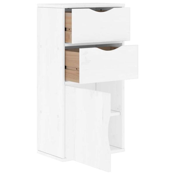 Страничен шкаф с чекмеджета ODDA White 40x24x79 cm