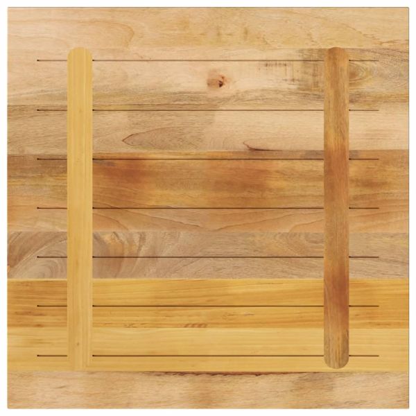 Плот за маса, 70x70x2,5см, квадратен, масивно дърво грубо манго